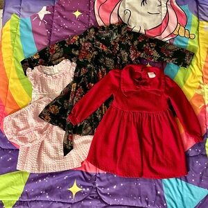 Floral, Pink, and Red Baby Dresses